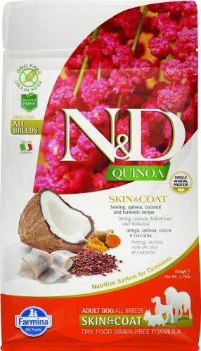 Сухой корм Farmina N&D Dog Grain Free Quinoa Skin & Coat Herring для собак